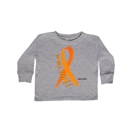 

Inktastic We Will Win Against Leukemia Ribbon Gift Toddler Boy or Toddler Girl Long Sleeve T-Shirt