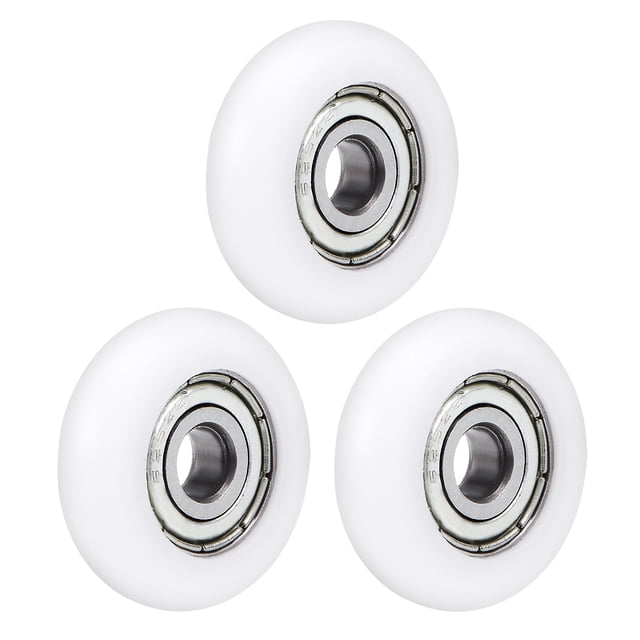 Rodamientos de bolas recubiertos de plástico 5x23x7mm para puertas, ventanas, muebles y poleas, 3 piezas