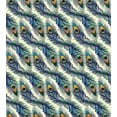thumbnail image 3 of Ambesonne Vintage Duvet Cover Set, Ornamental Peacock Bird, Queen, Navy Blue Green Orange, 3 of 6