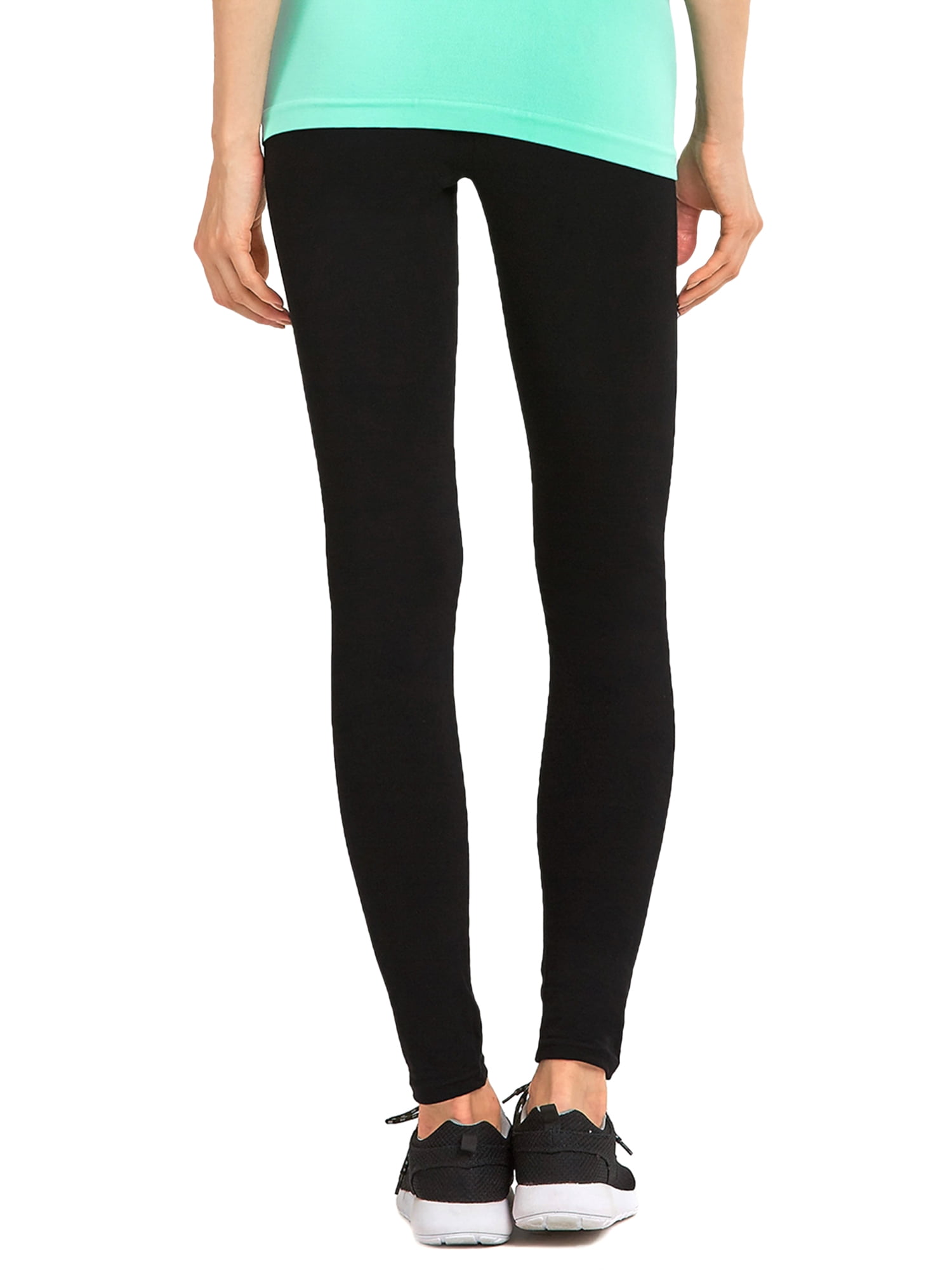 Sofra Women & Plus Cotton High Waist Full Length Cotton Workout Leggings (Black, M)