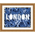 thumbnail image 2 of Stephen Chambers 32x25 Gold Ornate Wood Framed With Double Matting Wall Art Titled - Love London, 2 of 6