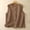 Khaki, variant on Womens Cotton Linen Vest Casual Loose Crew Neck Sleeveless Vests with Pockets 2026 Spring And Summer Solid Color Fashion Button Down Jacket Beige L