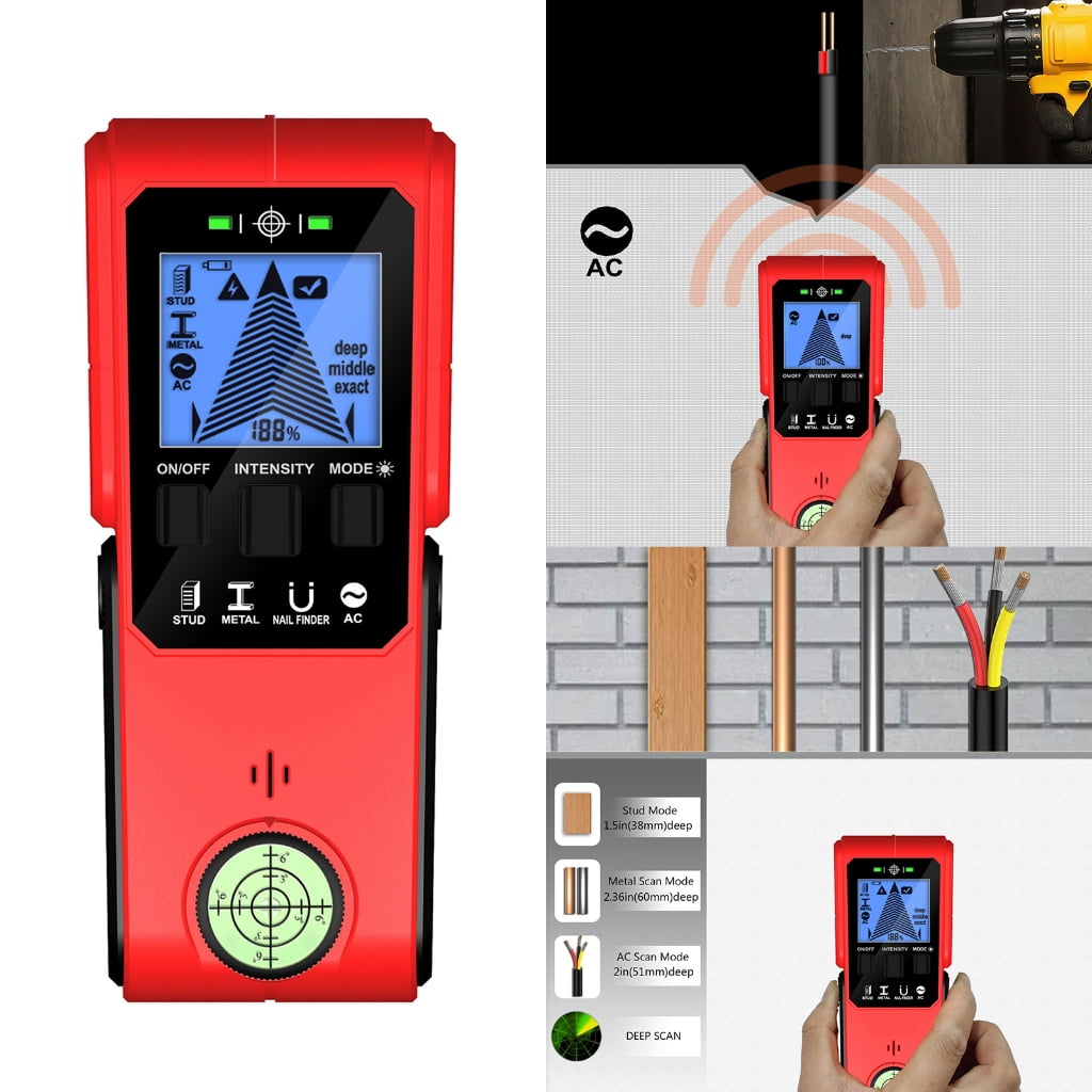 Multifunction Handheld Wall Detector With High Sensitivity Sensors for Metal Cable Wood Efficient Home Renovations Tasks