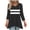 Black, variant on Yuanlook Womens Plus Size Tunic Top 3/4 Sleeve T-Shirt V-Neck Dressy Blouse Casual Pleated Pullover - Beige - M