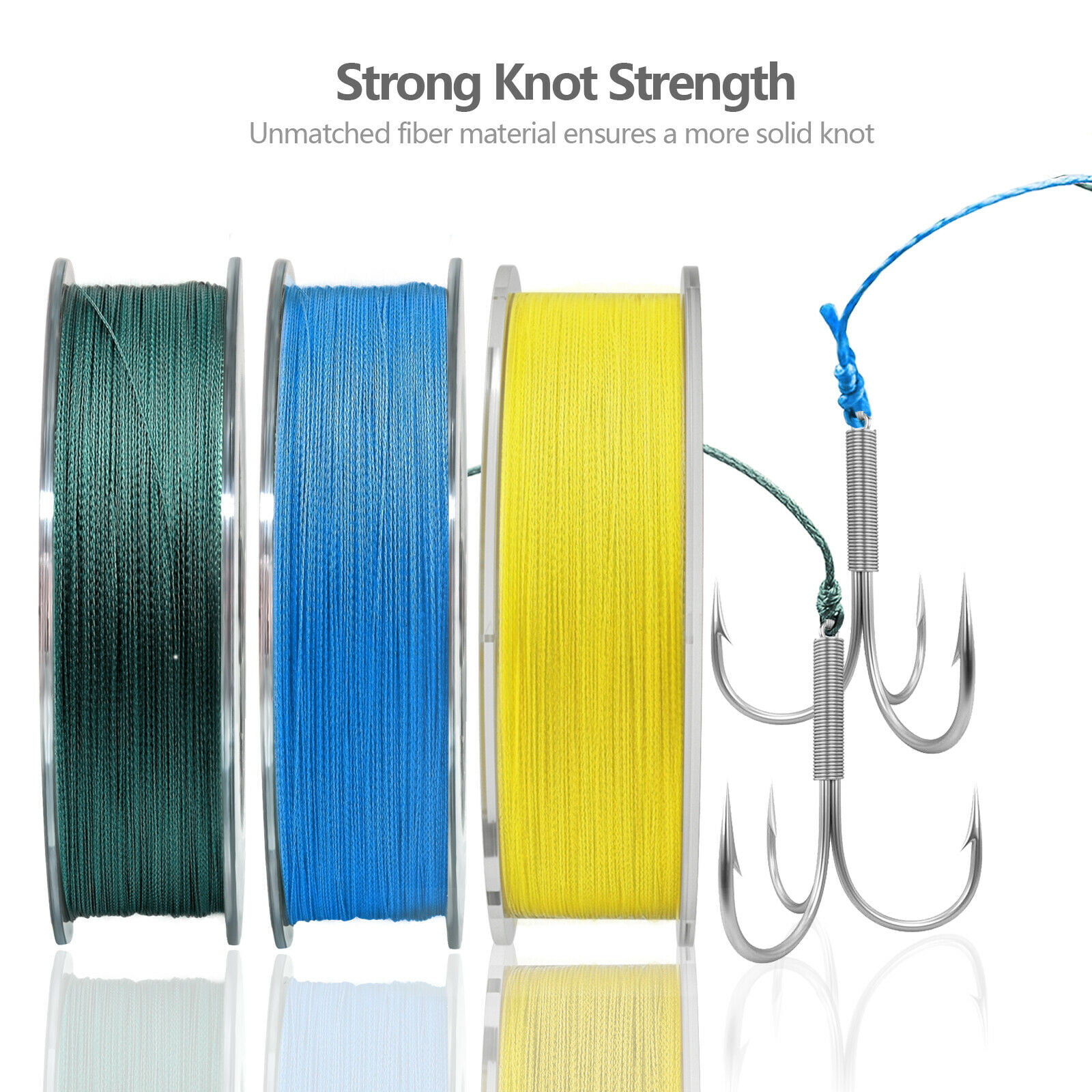 Feildoo Braided Fishing Line, Abrasion Resistant Braided Lines, High  Sensitivity and Zero Stretch, 4 Strands to 8 Strands with Smaller Diameter  