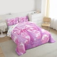 thumbnail image 3 of Feelyou Fashion Cartoon Bow Full Size Comforter Sets, Fairy Princess Bedding Sets, 3pcs, 3 of 8