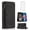 Black, variant on Asuwish Phone Case for TCL 50 LE/K23/K24 Wallet Credit Cell Cover with Tempered Glass Screen Protector Flip Zipper Stand Card Holder Slot TLC 50LE/K 24 T434D/23 T434W TCL50LE T510SP Women Men Black