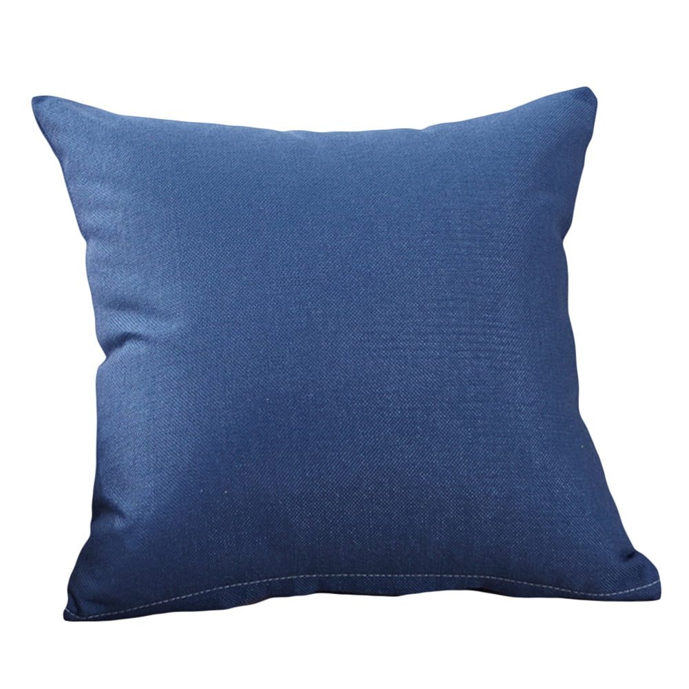 Blue Simple Pattern Pillow Cases Sofa Car Waist Throw Cushion Cover Home Decor 