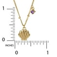 thumbnail image 5 of Disney's The Little Mermaid Women's Gold Plated Sterling Silver CZ Shell Pendant Necklace, 5 of 5