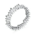 thumbnail image 2 of Bling Jewelry Womens CZ Zig Zag Baguette Eternity Wedding Band Ring .925 Sterling Silver, 2 of 4