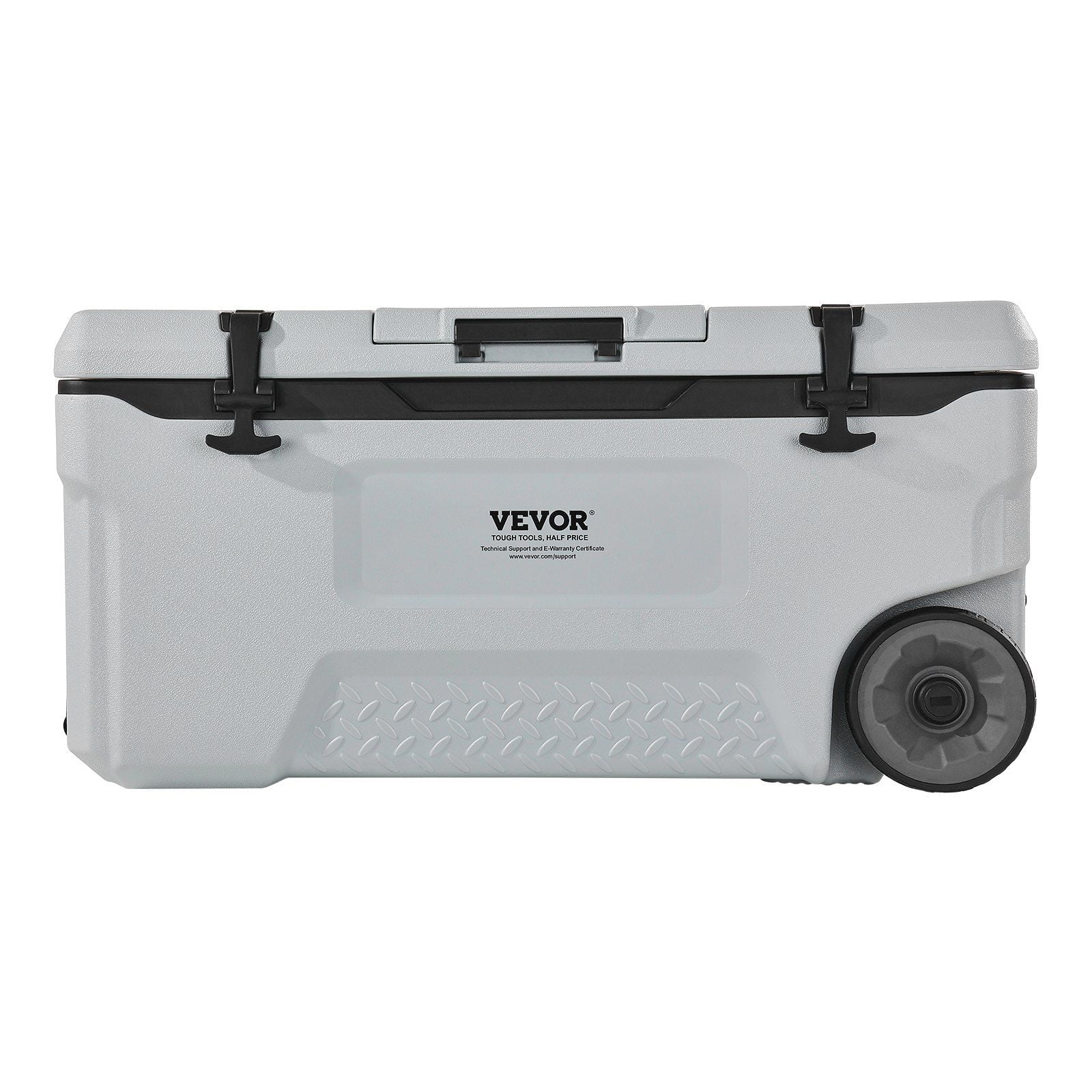 74 QT Portable Wheeled Cooler with Cup Holder, Insulated Design Fits 120 Cans, Ideal for Fishing and BBQs