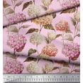 thumbnail image 3 of Soimoi Pink Heavy Satin Fabric Leaves & Madhabilata Floral Fabric Prints By Yard 54 Inch Wide, 3 of 3