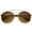 Gold / Amber, variant on Modern Round Aviator Sunglasses Thick Arms Curved Double Crossbar 56mm (Silver / Lavender)