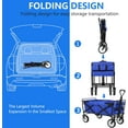 thumbnail image 5 of Wubio Beach Wagon Collapsible Wagon Portable Folding Wagon Garden Beach Cart Outdoor Utility Grocery Wagon Large Capacity Heavy Duty Folding Wagons Portable for Shopping Camping Sports Picnic,Blue, 5 of 9