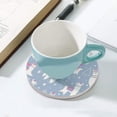 thumbnail image 5 of SKYSONIC Round Drink Coasters 6 Pcs Christmas Pattern with Llama Absorbent Ceramic Coaster with Cork Base for Coffee Cups for Home Decor, 5 of 6
