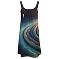 thumbnail image 5 of Galaxy Star Outer Space Womens Summer Dresses Casual Sleeveless Tshirt Sundresses Vacation Beach Cover Up Dress, 5 of 8
