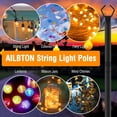 thumbnail image 3 of Postes para luces AILBTON de 3 m, soporte metálico para exteriores, paquete de 10, 3 of 7