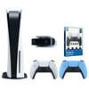 Sony Playstation 5 Disc Version Console with Extra Blue Controller, 1080p HD Camera and Surge FPS Grip Kit With Precision Aiming Rings Bundle