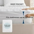 thumbnail image 2 of Cozy Comfort Full Waterproof Mattress Pad, White, Quilted Mattress Protector with Deep Pocket up to 22 Inches, Noiseless Soft Breathable Mattress Cover, 2 of 6