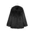 thumbnail image 3 of SUNSIOM Men's Fuffy Faux Fur Winter Coat Long Sleeve Lapel Collar Button Closure Jacket Overcoat Outwear, 3 of 7