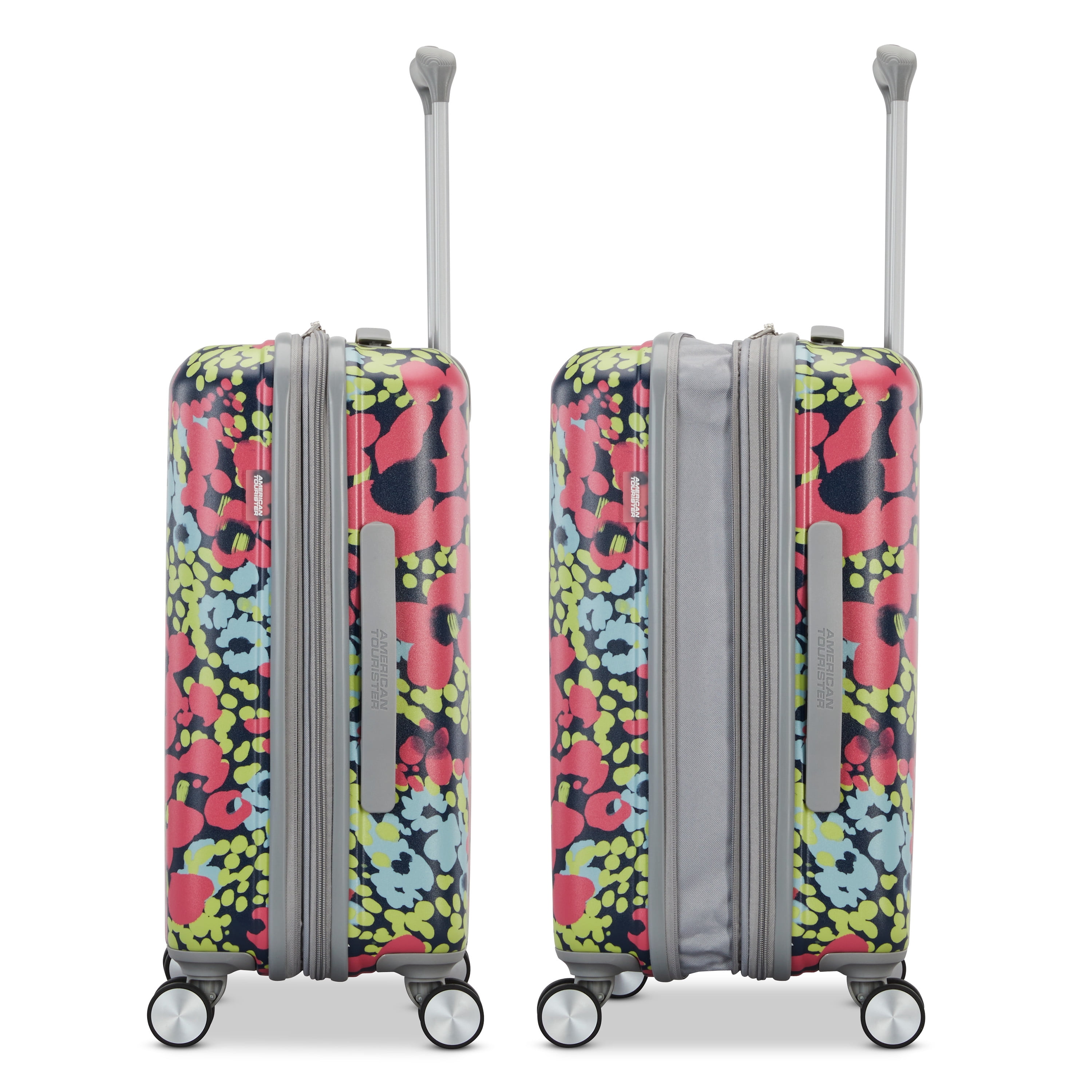 American Tourister Moonlight II 28-inch Checked Luggage with Spinner Wheels - Poppy Pattern