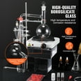 thumbnail image 3 of VEVOR Essential Oil Distillation Kit, 500ml Distillation Apparatus, 3.3 Boro Lab Glassware Distillation Kit with 1000W Heating Plate and 24, 40 Joint, 33 pcs Set, 3 of 9