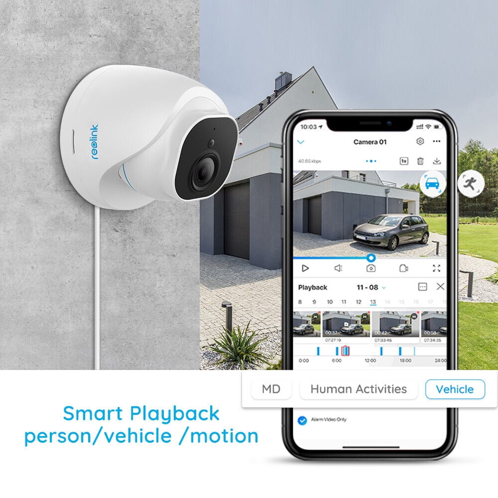 Reolink RLC-520A 5MP PoE Outdoor Security Camera Person/Vehicle Detection 24/7 Recording, 100ft Night Vision