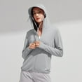 thumbnail image 4 of Purcolt Women's UPF 50+ Sun Protection Jacket Lightweight Athletic Jacket Full Zip Long Sleeve Hooded Cooling Shirts for Hiking Outdoor with Pockets & Thumbholes, 4 of 8