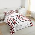 thumbnail image 3 of Manfei Baseball Sport Lovers Queen Comforter Set,Boys Ball Game Bedding Sets,First Letter M Bedding Comforter Set For Boys,Super Cozy Room Decor Reversible,3 Pieces, 3 of 8