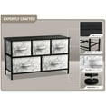 thumbnail image 4 of Sorbus 5 Drawer Storage Chest (Black Frame, White Marble), 4 of 9