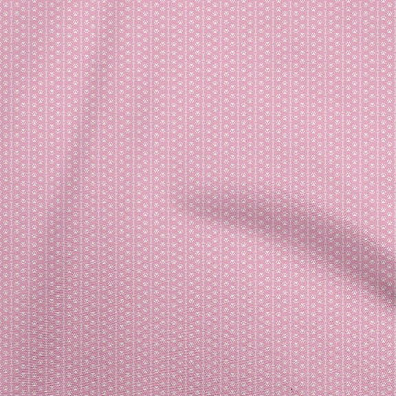 oneOone Polyester Spandex Light Pink Fabric Bone & Paw Dress Material Fabric Print Fabric By The Yard 56 Inch Wide