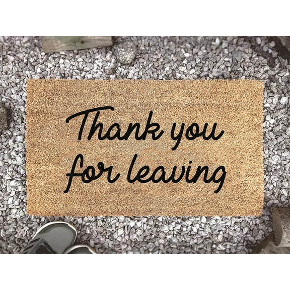 Thank You for Leaving Mats for Front Door Entry Front Porch Doormat Non-Slip Carpet Rugs Floor Mat Decorative for Home Bathroom Kitchen Indoor 18x30 Inch