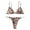 Brown, variant on Women Leopard Print High Waist Two Pieces Bikini Swimwear Swimsuit Beachwear