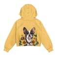 thumbnail image 5 of Xoenoiee Boston Terrier Sunflower Print Girls Zip Up Hoodie Oversized Sweatshirt Cute Trendy Zipper Pullover Tops Teen Girl Casual Mock Neck Fall Winter Sweater, 9-10 Years, 5 of 7