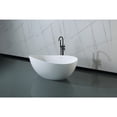 thumbnail image 2 of Kingston Brass VRTOV633724 63-Inch Solid Surface Oval Double Slipper Freestanding Tub with Drain in Matte White, 2 of 10