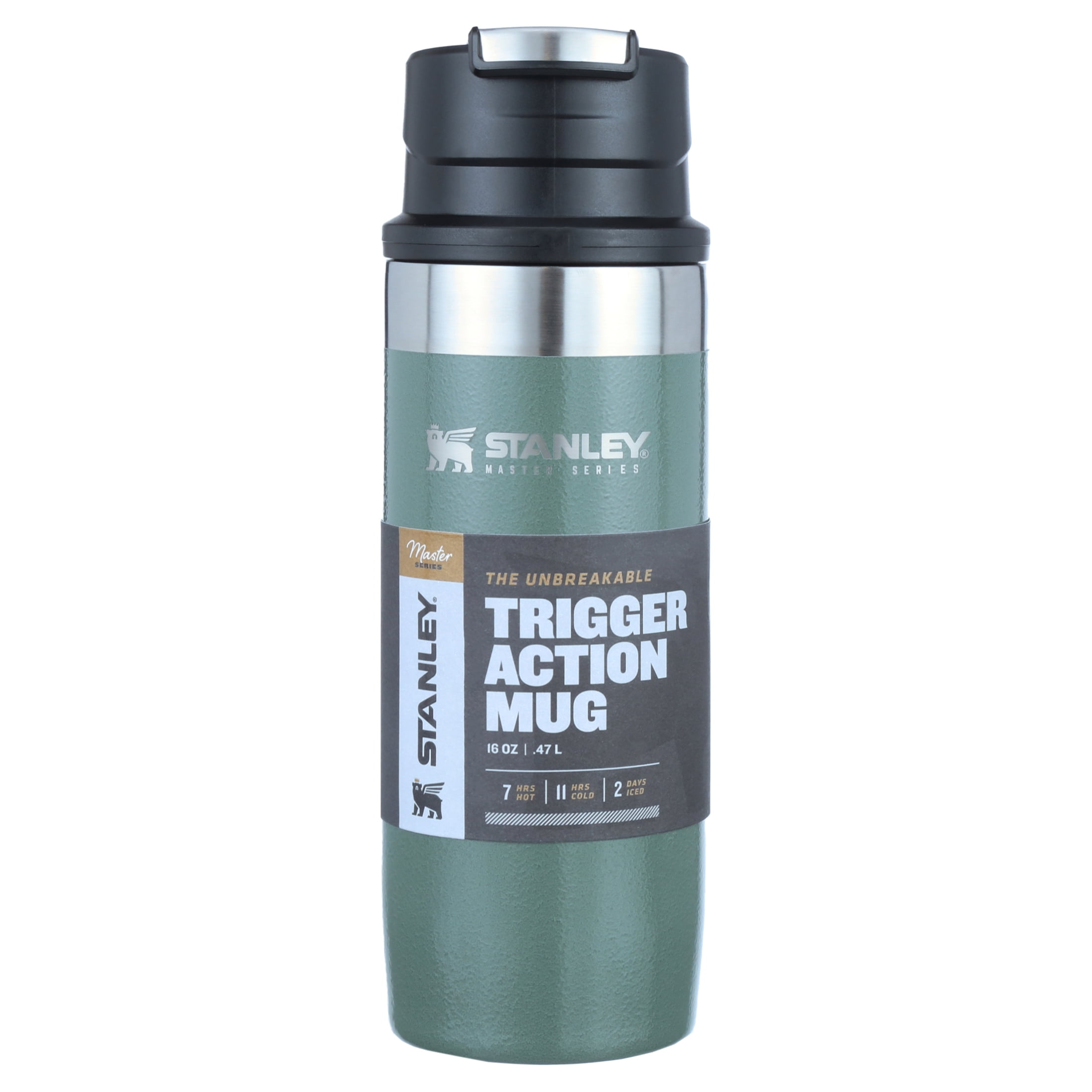 Stanley - Brandclub - The Unbreakable Trigger-Action Mug 16 oz. Hammertone  Green