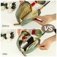 thumbnail image 2 of Unique Bargains Cosmetic Bag Large Capacity Makeup Bag Portable Storage Bag Women Cosmetic Pouch for Lipsticks Green, 2 of 7