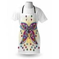 thumbnail image 3 of Butterfly Apron Ethnic Moth Figure with Fantasy Spring Floral Blooms on Sunny Backdrop Image, Unisex Kitchen Bib Apron with Adjustable Neck for Cooking Baking Gardening, Multicolor, by Ambesonne, 3 of 3