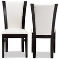 thumbnail image 3 of Baxton Studio Adley Faux Leather Dining Side Chair in White (Set of 2), 3 of 7