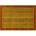 thumbnail image 1 of Ahgly Company Machine Washable Indoor Rectangle Abstract Yellow Modern Area Rugs, 7' x 10', 1 of 4