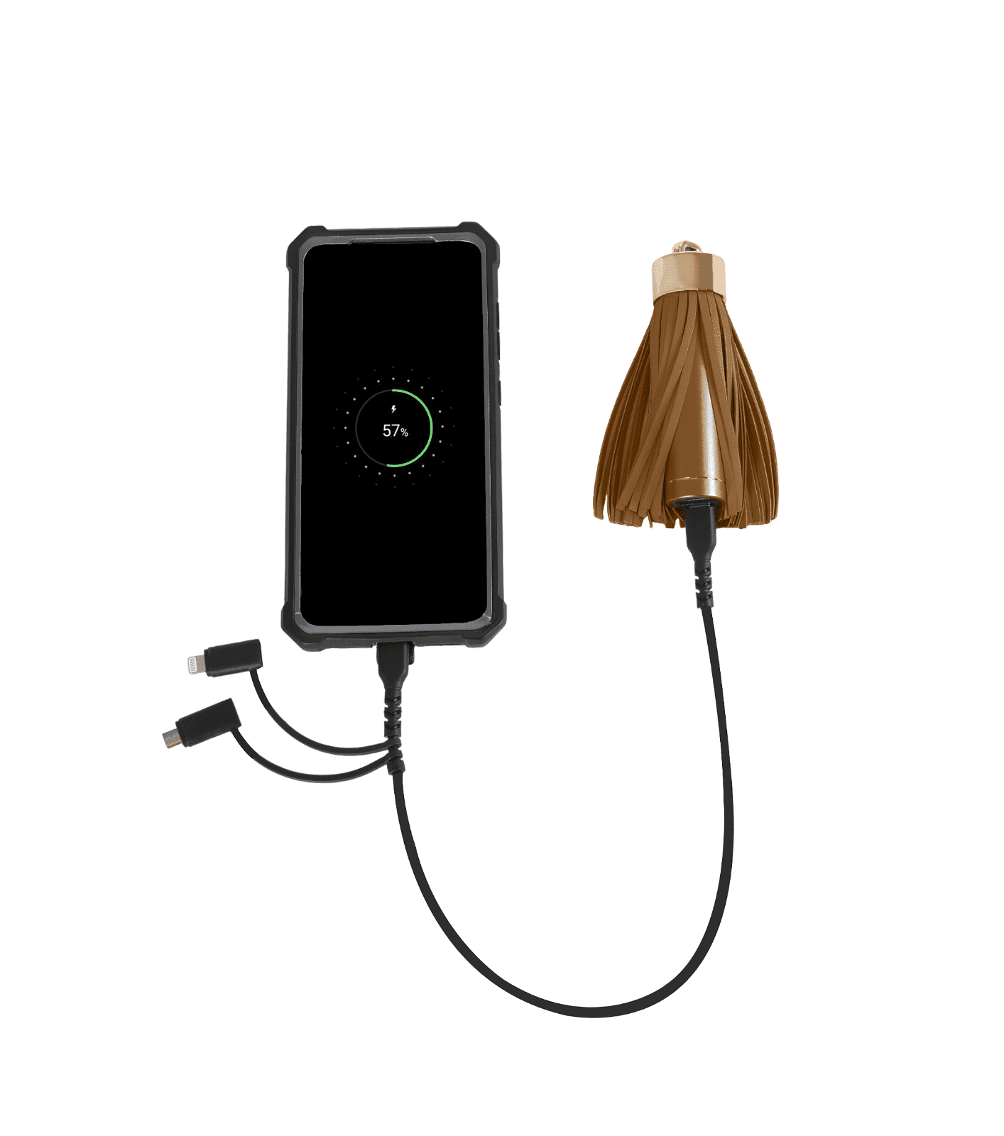 Limitless Tassel Keychain Power Bank (Tan)