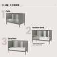 thumbnail image 4 of Child Craft Atwood 3-in-1 Convertible Crib, Chevron Panel Design, 3 Mattress Heights, Lunar Gray, 4 of 8