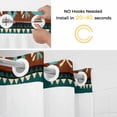 thumbnail image 5 of Southwestern Green No Hook Shower Curtain Waterproof, Bathroom Curtains with Snap in Liners and See Through Top Window, Boho Retro Ethnic Geometric Hotel Style Bathtub Curtains Shower 72"Wx84"L, 5 of 8