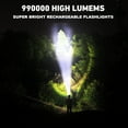 thumbnail image 2 of Rechargeable Flashlights 750,000 High Lumens - 2 Pack, 12 Hours Powerful LED Flash Light with Multiple Light Modes, Super Bright & IPX5 Waterproof Torch for Camping, Home, Emergencies, 2 of 6