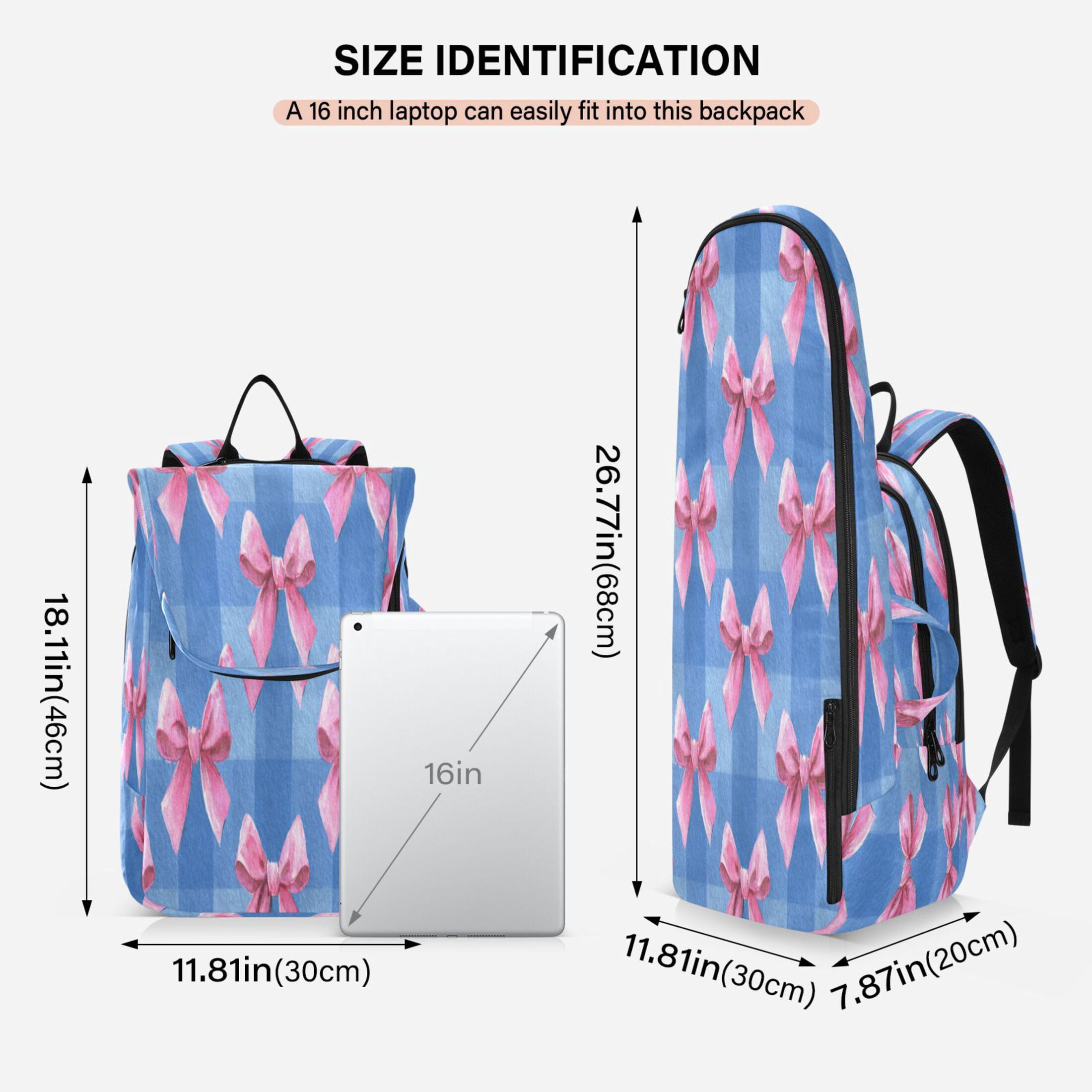 2 Racquet Holder Tennis Backpack Tennis Racket Covers Gym Bags Cute Pink Bows
