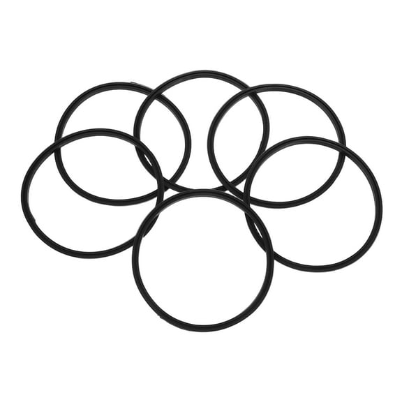 LULULION Silicone Mug Cup Lid Leak Proof Gasket Black Set of 6 Back to School