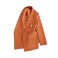 thumbnail image 1 of Fashnice Veste d'Extérieur pour Femmes, Blazer à Double Boutonnage, Cardigan Décontracté pour Bureau, Orange m, 1 of 5