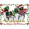 PINEHURST Christmas Penguin 14CT Stamp Cotton Thread Cross Stitch Embroidery (D489)
