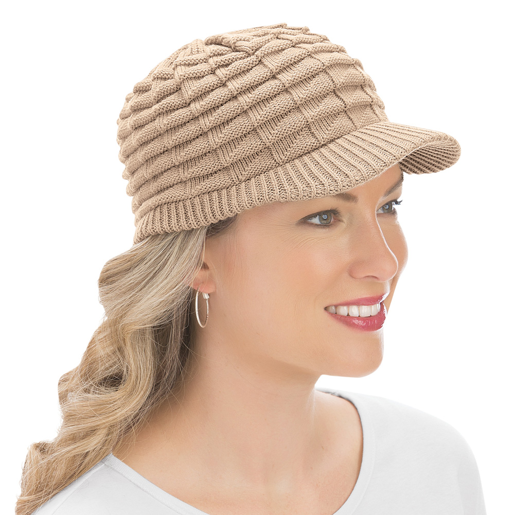 winter hat with brim