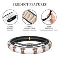 thumbnail image 7 of Cauagu C Print Car Steering Wheel Cover - Universal Car Accessory for Diverse Cars for Steering Wheel with a Diameter of 14.5"-15", 7 of 7